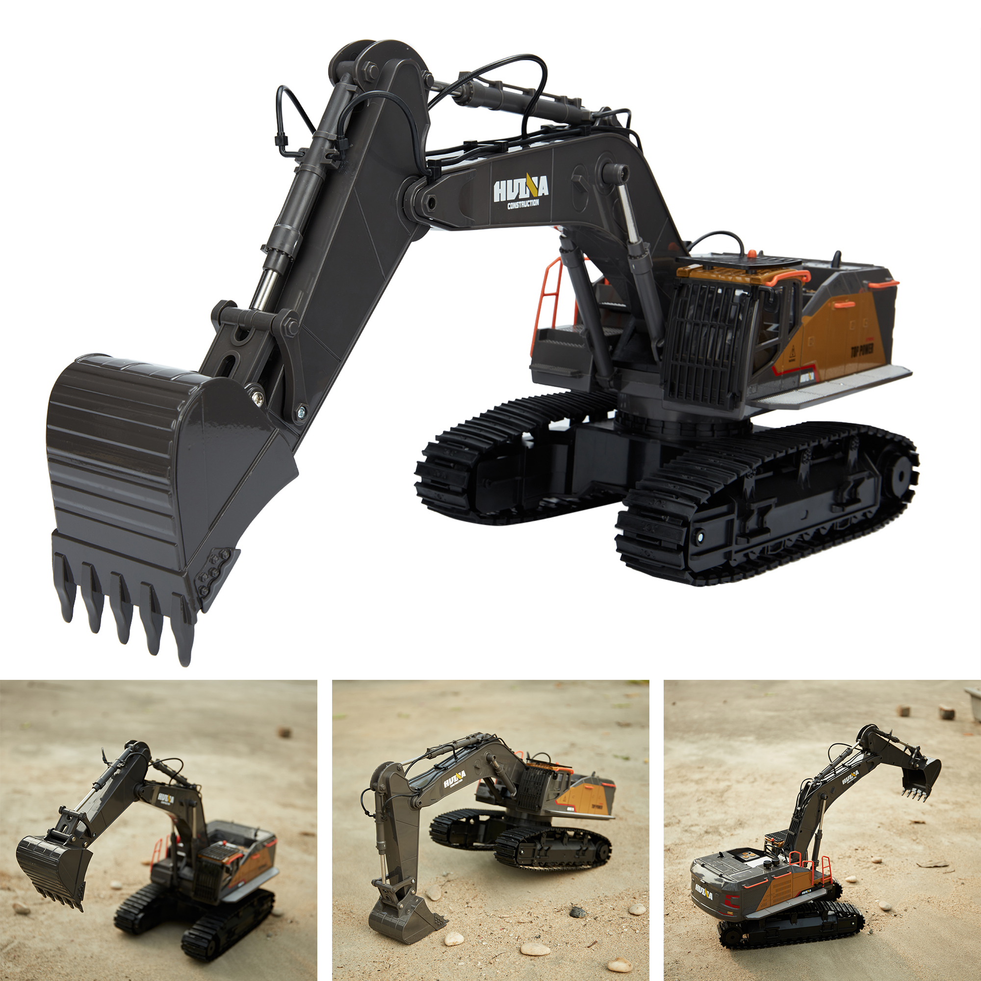 RC Excavator Remote Control Excavator Toy 1/14 Scale 22 Channel Control Construction Vehicles Truck Toy for Kids and Adults - image 1 of 10
