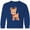 Royal Bue, variant on Inktastic Cute Christmas Reindeer with Christmas Lights Long Sleeve Youth T-Shirt