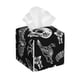 thumbnail image 1 of Fotbe Skull bird bat spider Porta Pañuelos Decorativo de Cuero, Caja Cuadrada Moderna para Pañuelos Faciales, Organizador y Dispensador 5x5x5'', 1 of 7