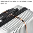thumbnail image 5 of Unique Bargains Security Cable 2.5mm x 2m/6.5ft Coated Luggage Lock Wire Rope with Double Loop, Clear Orange, 3 Pack, 5 of 5