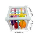 thumbnail image 3 of Juguete clasificador de formas de arcoíris para bebés | Actividad de motricidad fina con cuerdas elásticas de colores | Juego de aprendizaje sensorial para niños pequeños a partir de 6 meses, 3 of 6