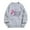 Gray, variant on Fartey Breast Cancer Warrior Sweatshirt for Women Fashion Fall Long Sleeve Crewneck Pullover Cute Pink Ribbon Print Tops Drop Shoulder Baggy Soft Shirts