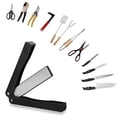thumbnail image 4 of Portable Double Sided Diamond Knife Sharpener 400/600 Grit Pocket Sharpeneroutdoor Tools BLACK, 4 of 8