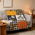 thumbnail image 5 of Sahpxhe Halloween Throw Blanket Decorations Indoor,Simple Soft Harvest Blanket for Bedroom Couch Warm Rest Cover, 5 of 6