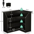 thumbnail image 6 of Tribesigns L-Shaped Reception Desk with Storage Shelves, Modern Front Counter Table for Office, Salon, Checkout Office, Black, 6 of 8