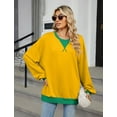 thumbnail image 6 of IWEMEK Womens Sweatshirt Casual Winter Oversize Pullover for Ladies Tops Going Out Yellow T-Shirts Size L, 6 of 7