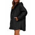 thumbnail image 2 of Long Jackets for Female Fashion Winter Coat for Women Business Casual Diamond Quilted Hooded Black M, 2 of 7
