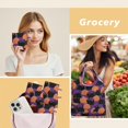 thumbnail image 6 of 5 Pack Foldable Shopping Bag,Purple Halloween Black Cats and Pumpkins Reusable Grocery Bags with Pockets,Large Reusable Tote Bags with Handles Waterproof & Lightweight, 6 of 6