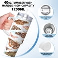 thumbnail image 4 of Vintage Moth Collection Cup Insulated Tumbler Stainless Steel Vacuum Travel Mug 40 oz with Handle and Straw Lid, 4 of 7