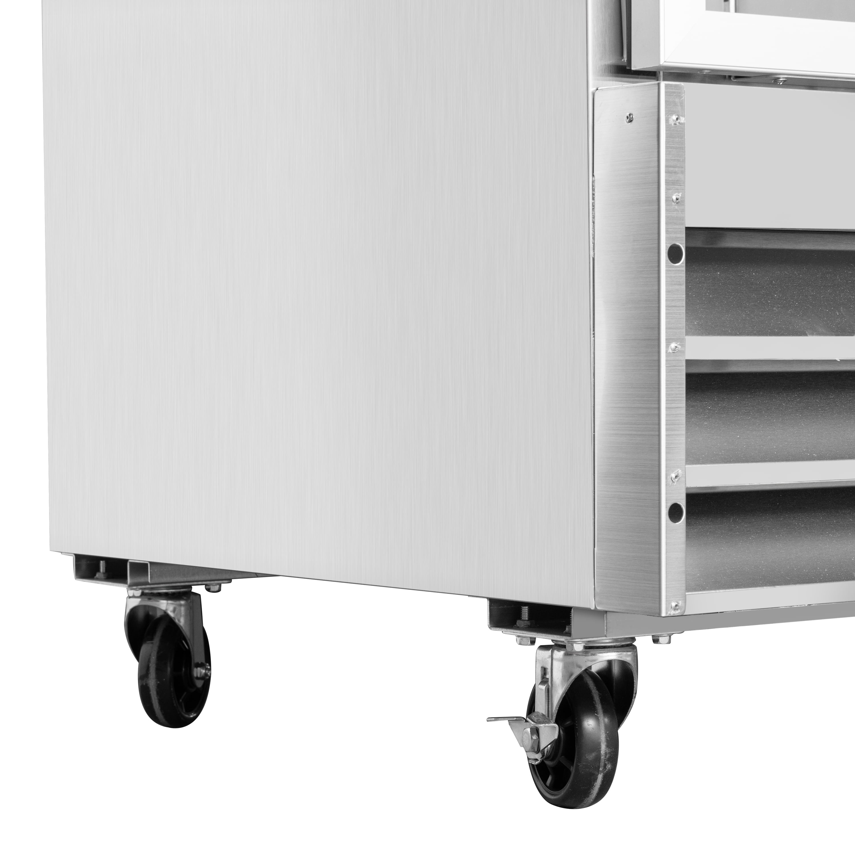 Koolmore 29" 1 Glass Door Stainless Steel Reach-in Refrigerator Cooler in Silver