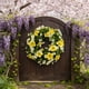 thumbnail image 4 of Corona de plástico con flujo Er, corona de primavera para puerta, corona de invierno, vegetación artificial, adecuada para decoración de paredes en interiores y exteriores, decoración navideña, decora, 4 of 6