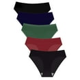 thumbnail image 5 of 5Pack Seamless Underwears For Women No Show Bikini Panties Invisibles Briefs Soft Stretch Hipster Underwear S-XXL, 5 of 7