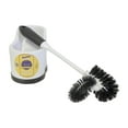 Dependable Industries Toilet Bowl Brush with Rim Cleaner and Holder Set