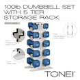 thumbnail image 3 of Set de mancuernas Tone Fitness de 45 kg de neopreno con soporte, 3 of 8