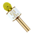 thumbnail image 1 of Injueey Micrófono inalámbrico, altavoz de mano compatible con Bluetooth, reproductor de KTV para el hogar, ajustable envolvente, Cables de audio/vídeo Dorado, 1 of 6