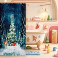 thumbnail image 3 of Manfei Winter Holiday Shower Curtain 72Wx72L,Cute Christmas Ball Bathroom Curtain, 3 of 5