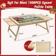 thumbnail image 2 of 1500 Pieces Folding Puzzle Board, Foldable Legs and 4 Drawers,34.2" x 26.2" Wooden Puzzle Table with Cover mat, For Christmas,New Year, 2 of 6