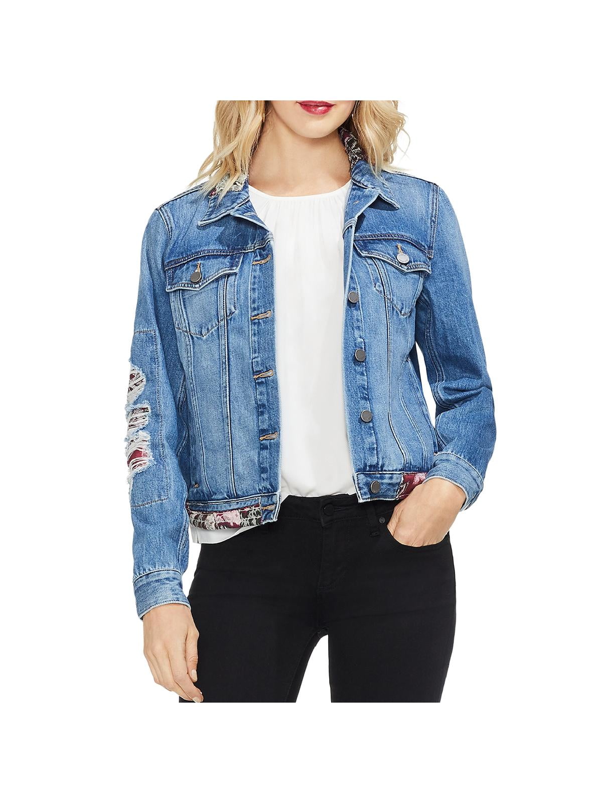 vince camuto white denim jacket