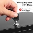 thumbnail image 5 of Fireproof Document Box with Key Lock, Small Lock Boxes for Personal Items, Fire and Water Resistance, Fireproof Safe Box for Documents, Jewelry, Passport, Cash, 12.6'' x 8.3'' x 4.3'' Black, 5 of 7