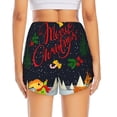 thumbnail image 4 of Uemuo Merry Christmas Elk Pattern Women's Athletic Shorts High Waisted Running Shorts with Liner Pockets Gym Elastic Workout Shorts-X-Large, 4 of 9