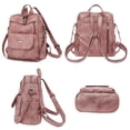 thumbnail image 4 of LHSHID Women Backpack PU Leather Designer Travel Backpack Fashion Shoulder Handbag for Women Pink, 4 of 6