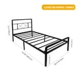 thumbnail image 2 of 14 Inch Twin Size Bed Frame with Headboard and Footboard, Heavy-Duty Metal Platform Single Bed Frame with Anti-Slip Pad, No Box Spring Needed, 2 of 9