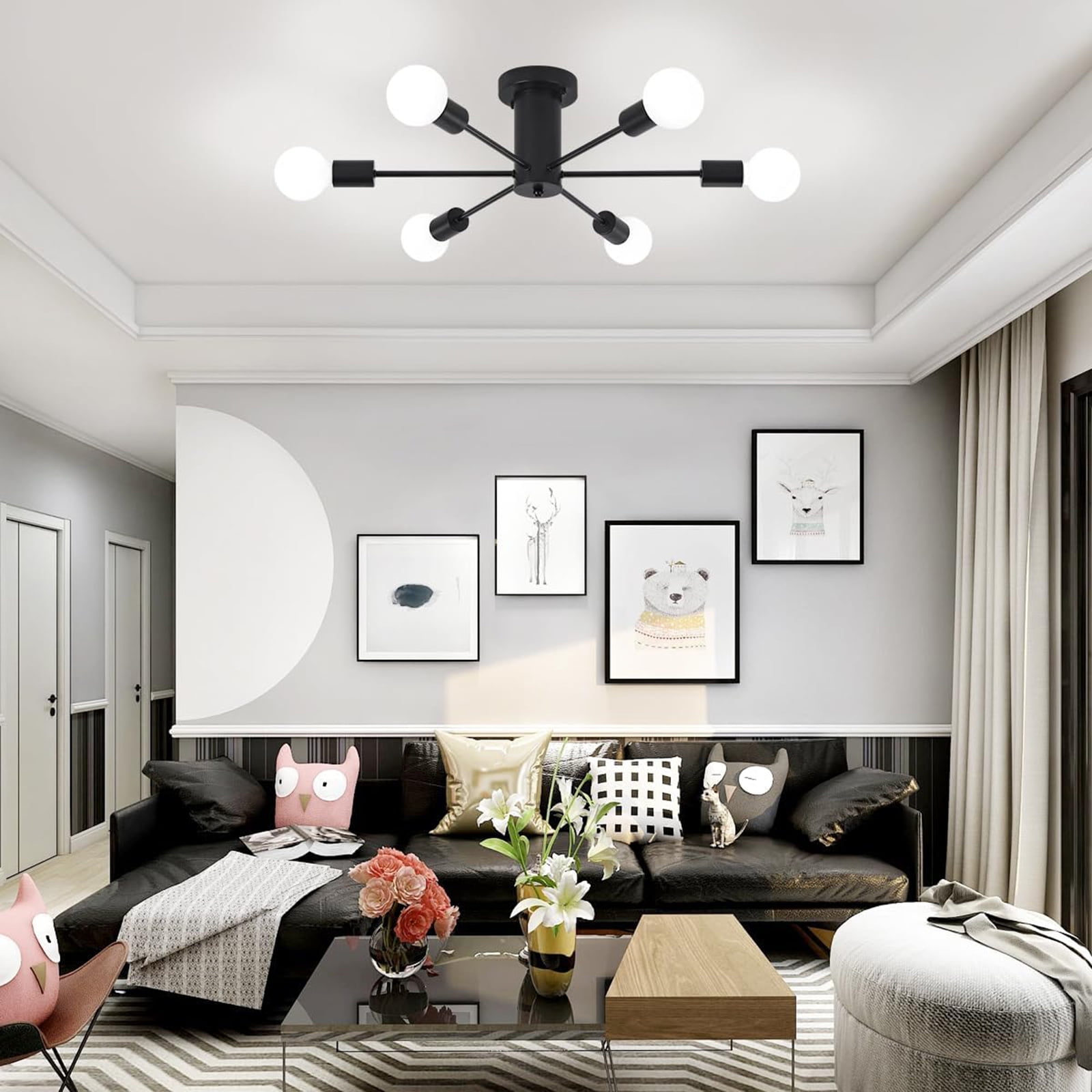 Neoglint 6-Light Modern Chandelier