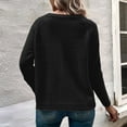 thumbnail image 6 of Lovskoo Cropped Cardigan Sweaters for Women Casual Long Sleeve Solid Color Coat Cardigan Blouse Black, 6 of 8