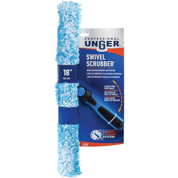 Unger Professional 981660 2-In-1 Window Cleaner, 18 in L Head, Plastic Head, 3.54 in L