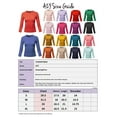 thumbnail image 6 of A2Y Women's Basic Casual Colorful 3/4 Sleeve Knit Pullover Sweator Top Viola L, 6 of 6
