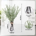thumbnail image 2 of simeccom 13.78" Artificial Eucalyptus Stems in Glass Vase with Faux Water - Fake Plant for Home Decor, Coffee Table Centerpiece, Office & Bathroom Greenery, 2 of 6