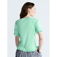 thumbnail image 3 of Free Assembly Women’s Ruffle Trim Sweater with Short Sleeves, Lightweight, Sizes XS-XXL, 3 of 5