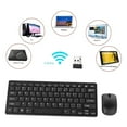 thumbnail image 3 of 2.4GHz Clavier Sans Fil Combo Ultra Mince Adaptateur USB Housse de Protection pour Ordinateur Portable Android Noir, 3 of 7