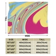 thumbnail image 3 of DouZhe Ultra-Soft Micro Fleece Lightweight Flannel Bed Blanket, Pink Yellow Swirling Print Cozy Warm Throw Blankets, 80"x60", 3 of 7