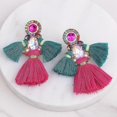 thumbnail image 5 of Pendientes de borlas de diamantes de imitación para mujer, estilo bohemio étnico vintage, código de modelo 8798, 5 of 5