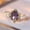 PURPLE, variant on Fashionable Water Drop-shaped Inlaid Zircon Ring Simple and Versatile New Accessories