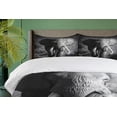 thumbnail image 4 of Ambesonne Grey Duvet Cover Sets, Exotic Wildlife, 2-King, Grey, 4 of 7