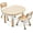 Natural, variant on UNICOO® Kids Height Adjustable Table and Chair Set - Kids Table and Chairs Ages 2-12, Kids Study Table, Kids Table with 2 Chairs, Ergonomic Design for Comfortable Learning and Homework (Maple)