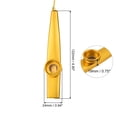 thumbnail image 2 of Uxcell Gold Kazoo Musical Instrument Aluminum Alloy with Flute Diaphragm Lanyards 2 Sets, 2 of 7