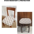 thumbnail image 5 of Dining Room Chair Cover,Country Style Gray and White Gingham Buffalo Check Elastic Stretch Chair Slipcovers Super Fit Desk Seat Cover Removable Kitchen Chair Set of 4, 5 of 5