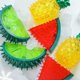 thumbnail image 3 of Freezable Pet Teether Cooling Chew Toys, TPR Rubber Dog Squeaky Balls for Dogs Toss Fetch Toys, Watermelon and Pineapple Shape Freeze Interactive Toys, 3 of 4