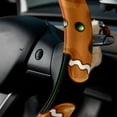 thumbnail image 5 of Christmas Gingerbread Man 14.5 Inch Printing PVC Leather Car Wheel Covers Steering Wheel Cover Auto Accessories, 5 of 6