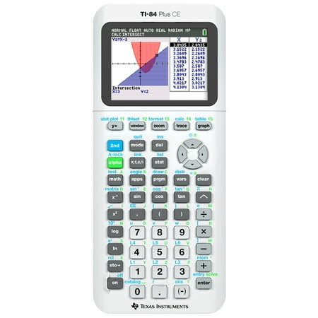 Texas Instruments TI-84 Plus CE Graphing Calculator, White