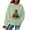Green, variant on Women's Hooded Long Sleeve Christmas Printed Flannel Top Hooded Sweatshirt for Winter Comfort and Holiday Fashion,Pink,M