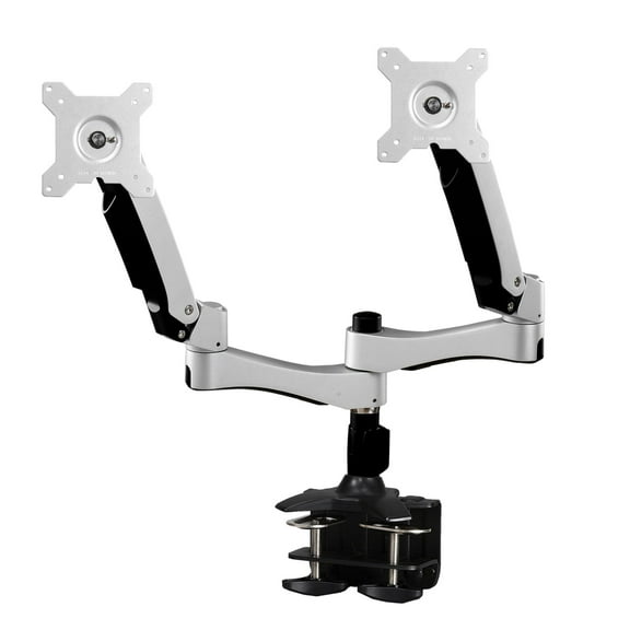Amer Networks Articulating Dual Monitor Mount, Silver