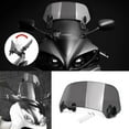 thumbnail image 1 of Universal Motorcycle Clip On Wind Deflector Screen Windshield Windscreen Gray, 1 of 5