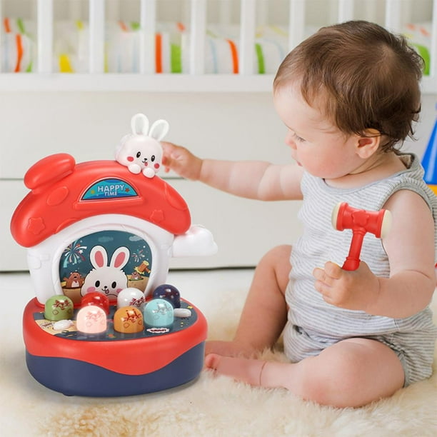 Beat Hamster Whack a Hamster with Light Development Montessori Motor rojo perfke Martillo golpeando