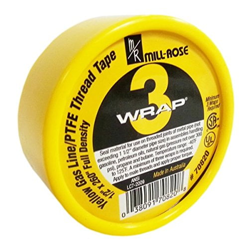 MillRose 70820 3Wrap Yellow Gas Tape
