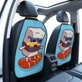 thumbnail image 3 of Fuzoiu Sushi Salmon Surfing Print 2 Pack Kick Mat Back Seat Protector With 3 Storage Pockets, Universal Car Seat Back Organizer For Kids Pets, Waterproof Backseat Protector For Most Car, 3 of 8