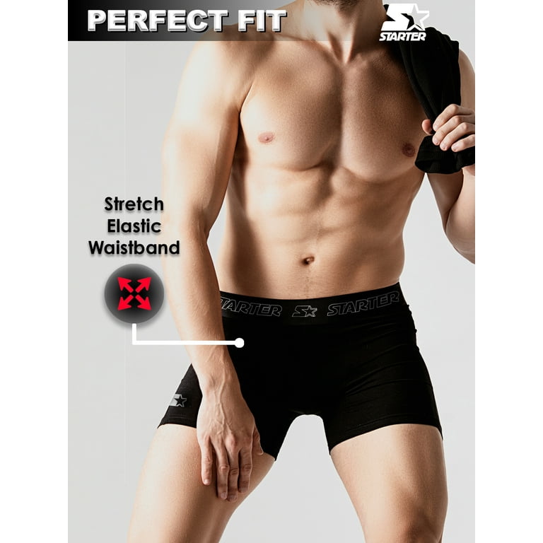 Starter Black Label Men's Boxer Briefs Small Essential Cotton Stretch 3  Pack